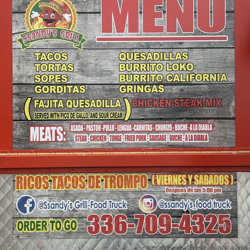 Ssandy's Grill - Menu - Food Trucks Near Me - Greensboro, North Carolina Ssandy's Grill - Menu - Food Trucks Near Me - Greensboro, North Carolina