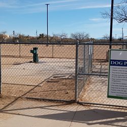 Udall Park - Book bag, rules, double gated entry area and a water fountain in the back