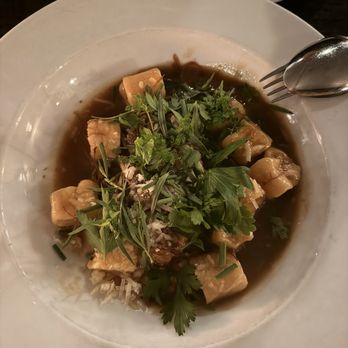 Herb & Wood - Gnocchi, Oxtail, Roasted Garlic, Parsley, Chive, Sherry, Parmesan, Horseradish - New American Near Me - San Diego, California