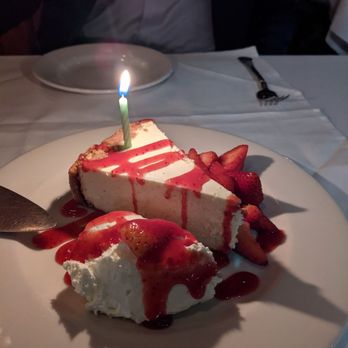 Mo’s A Place For Steaks - Birthday strawberry cheesecake. After enjoying a full meal, this was tasty and not too heavy. - Steakhouses Near Me - Milwaukee, Wisconsin Mo’s A Place For Steaks - Birthday strawberry cheesecake. After enjoying a full meal, this was tasty and not too heavy. - Steakhouses Near Me - Milwaukee, Wisconsin