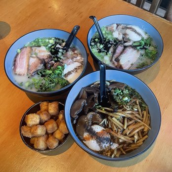 Fat Kitty Ramen - Tonkatsu ramen and shoyu ramen with fried tofu - Ramen Near Me - Portland, Oregon