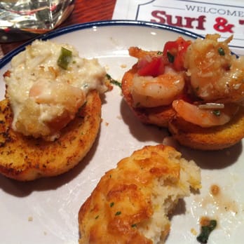 Red Lobster - Left: shrimp and crab dip, right: shrimp bruchetta - Seafood Near Me - Tulsa, Oklahoma Red Lobster - Left: shrimp and crab dip, right: shrimp bruchetta - Seafood Near Me - Tulsa, Oklahoma