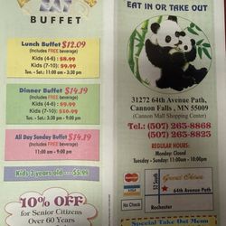 Great China - Menu