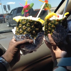 Big A Shaved Ice - Mini Hawaiian Vacation called "Pineapple Drink".  Worth every penny!  Im going back tonight!