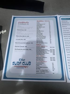 Menu photo 1 The Surf Club Oceanside Oceanside, CA Menu photo 1 The Surf Club Oceanside Oceanside, CA