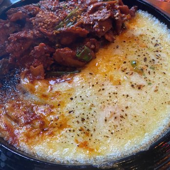 Hanshin Pocha - Pork was not hot but the cheese was good. This was NOT spicy. - Korean Near Me - Oakland, California Hanshin Pocha - Pork was not hot but the cheese was good. This was NOT spicy. - Korean Near Me - Oakland, California