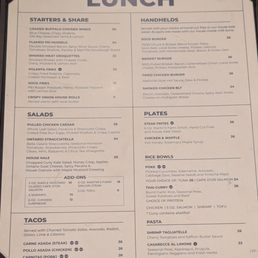 Menu (October 2025)