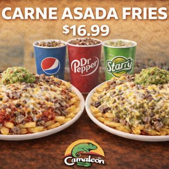 The Camaleon - Carne Asada Fries 16.99 - American Near Me - Holbrook, Arizona The Camaleon - Carne Asada Fries 16.99 - American Near Me - Holbrook, Arizona