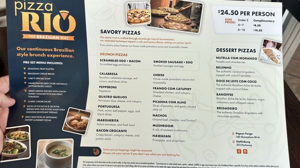 Menu photo 6 Pizza Rio - Pigeon Forge Pigeon Forge, TN Menu photo 6 Pizza Rio - Pigeon Forge Pigeon Forge, TN