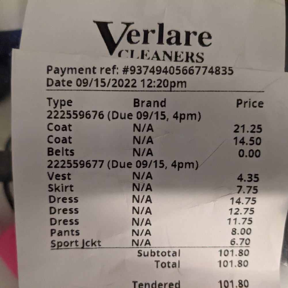 Prices for various items. The expensive coat was a long heavy down coat and the cheaper one was a standard pea coat Prices for various items. The expensive coat was a long heavy down coat and the cheaper one was a standard pea coat