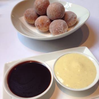 Spruce - Beignets w/chocolate sauce and an incredible creme anglaise. - American Near Me - San Francisco, California Spruce - Beignets w/chocolate sauce and an incredible creme anglaise. - American Near Me - San Francisco, California
