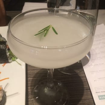 One Flew South - Sake with rosemary syrup, interesting flavor - New American Near Me - Atlanta, Georgia