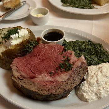 Harris' Restaurant - Prime Rib Medium Rare, Spinach, and the extra strong horseradish. For me this was exactly how I liked it. - Steakhouses Near Me - San Francisco, California Harris' Restaurant - Prime Rib Medium Rare, Spinach, and the extra strong horseradish. For me this was exactly how I liked it. - Steakhouses Near Me - San Francisco, California