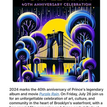 Brooklyn Bridge Park - In case you want to attend. I can't believe it has been that long! Posted 07/18/24 - Parks Near Me - Brooklyn, New York
