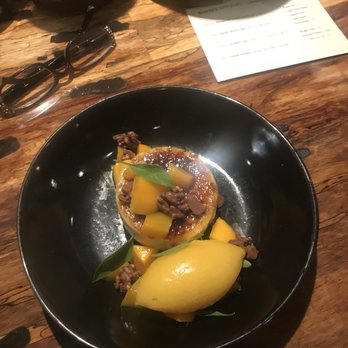 Barley Swine - Rum creme brûlée & mango sorbet - New American Near Me - Austin, Texas
