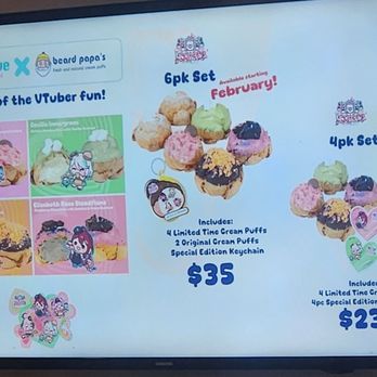 Beard Papa's Cream Puffs - Menu - Desserts Near Me - Monterey Park, California