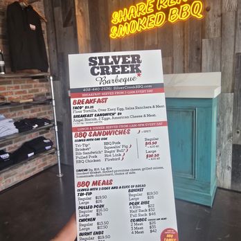 Silver Creek Barbeque - Menu - Barbeque Near Me - San Jose, California