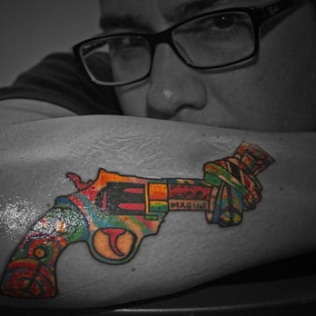 Three Kings Tattoo - Brooklyn - Knotted Gun piece done by Jeremy Sutton. Very pleased with how this came out!! - Tattoo Near Me - Brooklyn, New York Three Kings Tattoo - Brooklyn - Knotted Gun piece done by Jeremy Sutton. Very pleased with how this came out!! - Tattoo Near Me - Brooklyn, New York