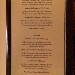 Peacock's Steakhouse - 3rd page menu