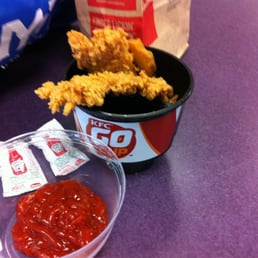 Chicken Tenders Go-Cup with Potato Wedges.