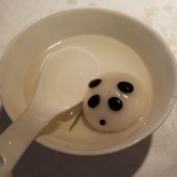 Chengdu Impression - Panda Mochi. Good. Not very sweet though. The soup is not sweet at all. - Szechuan Near Me - Arcadia, California
