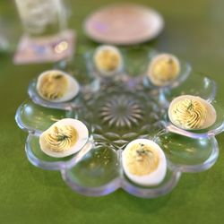 Neat Bird - Devilled Eggs!  Soooo good.  Add the chicken seasoning for some spice.