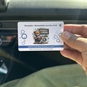 Teddy's Laundry - Reusable/ Reloadable laundry card - Laundromat Near Me - Fontana, California