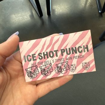 Kamp - Punch card for ice shots if you hit the bell! - Food Court Near Me - Omaha, Nebraska Kamp - Punch card for ice shots if you hit the bell! - Food Court Near Me - Omaha, Nebraska