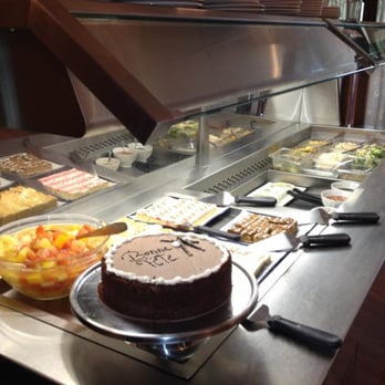 Restaurant Sam Yi - a chocolate cake on a plate in front of a buffet - Chinese Near Me - Rimouski, Quebec