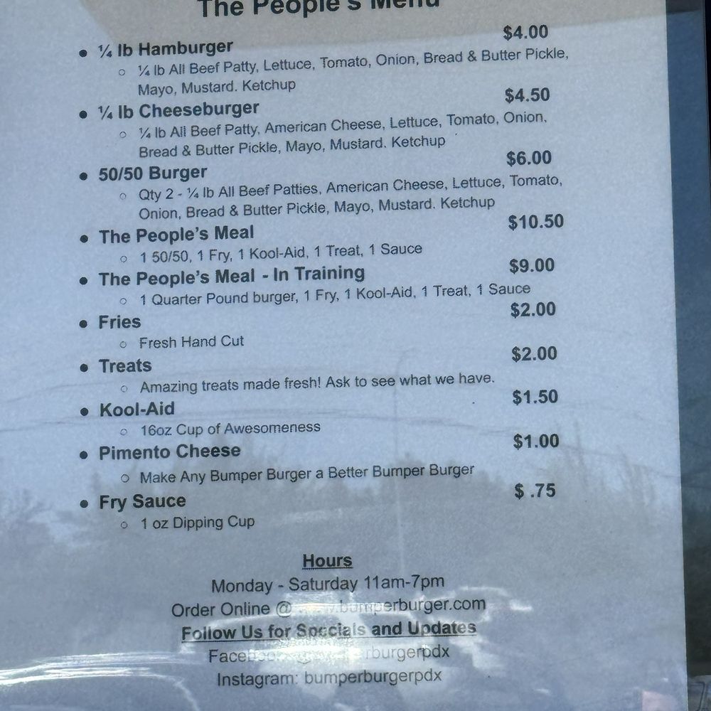 Bumper Burger - Burgers Near Me - Beaverton, Oregon