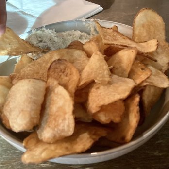Local Pint - SPINACH & ARTICHOKE DIP   Creamy made in house spinach and artichoke heart dip. Served with house chips - Beer Bar Near Me - Flower Mound, Texas