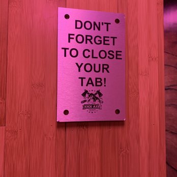 Kick Axe Throwing - Before leaving the bathroom area! What a fantastic idea as the bathrooms lead you right towards the front doors!! - Bars Near Me - Brooklyn, New York