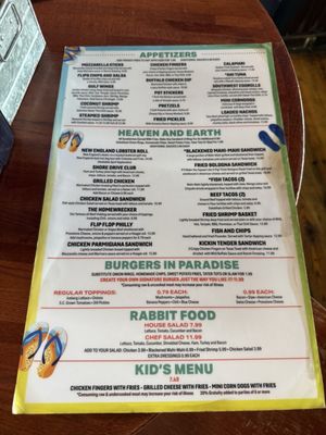 Menu photo 1 Flip Flops Bar & Grill Myrtle Beach, SC Menu photo 1 Flip Flops Bar & Grill Myrtle Beach, SC