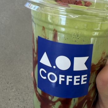 A.OK COFFEE - double strawberry matcha - Desserts Near Me - La Habra, California