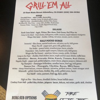 Grill 'Em All - Menu nov 2019 - Burgers Near Me - Long Beach, California Grill 'Em All - Menu nov 2019 - Burgers Near Me - Long Beach, California