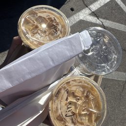 Cinnamon roll latte and brown sugar toffee nut