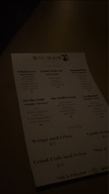 Menu photo 1 Busy Signal Austin, TX