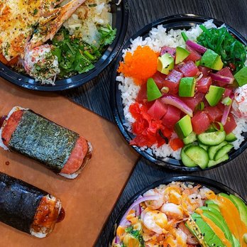 Ahipoki - Some of their bowls! Soooo much food - Seafood Near Me - Temple City, California