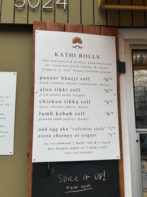Menu photo 4 Spice Waala Seattle, WA