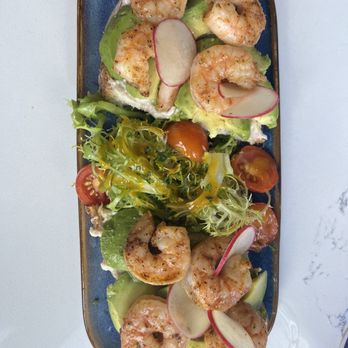 AZUR - Shrimp salad avocado toast. Amazing. - Tapas/Small Plates Near Me - Charleston, South Carolina
