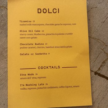 Mira - Dessert menu - Mediterranean Near Me - Buffalo, New York