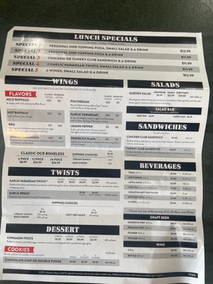 Menu photo 1 Round Table Pizza La Cañada Flintridge, CA Menu photo 1 Round Table Pizza La Cañada Flintridge, CA