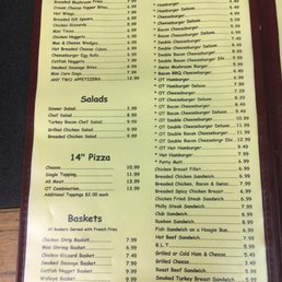a menu for a restaurant