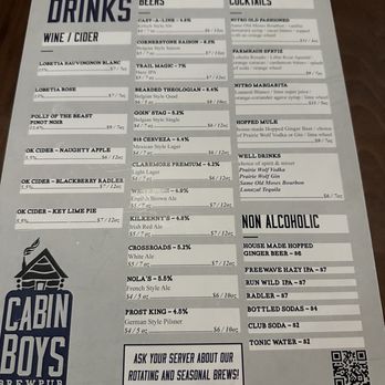 Cabin Boys Brewpub - Drinks - Brewpubs Near Me - Tulsa, Oklahoma Cabin Boys Brewpub - Drinks - Brewpubs Near Me - Tulsa, Oklahoma