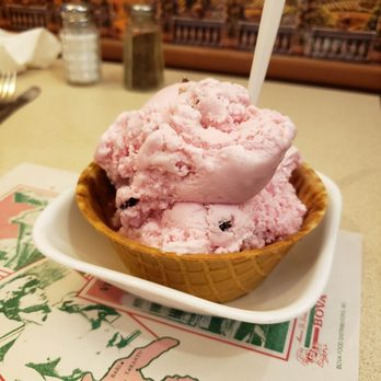 Delizioso Italian Grill - Sweet Black Cherry Ice Cream in Waffle Dish - Pizza Near Me - Macungie, Pennsylvania