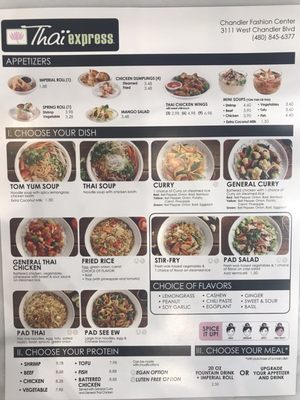 Menu photo 8 Thai Express Chandler, AZ
