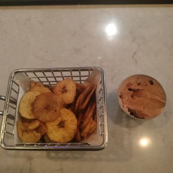 Marinas Bistro & Rum Bar - Complimentary plantain chips and guava butter (delicious) - Puerto Rican Near Me - Chicago, Illinois Marinas Bistro & Rum Bar - Complimentary plantain chips and guava butter (delicious) - Puerto Rican Near Me - Chicago, Illinois