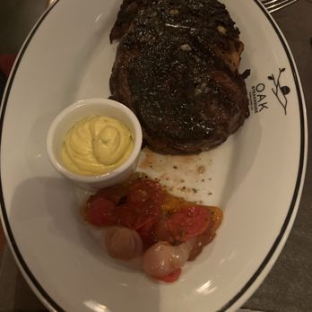 Oak Steakhouse - 16oz med rare ribeye - Steakhouses Near Me - Highlands, North Carolina