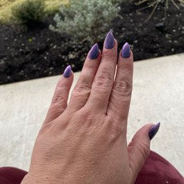 Mermaid gel and stiletto tips