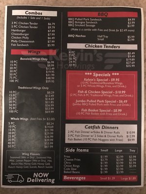 Menu photo 2 Kelvins Hot Wings Cordova, TN